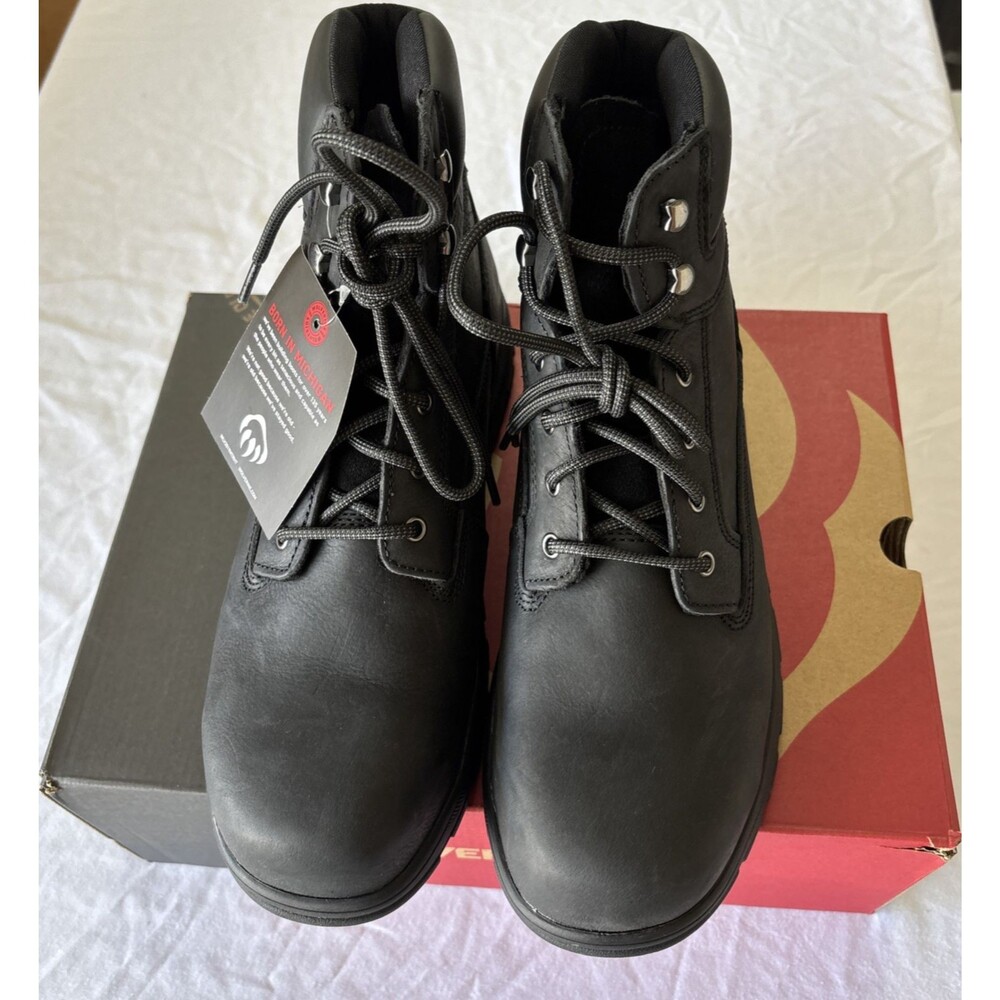 Wolverine Carlsbad 6" Waterproof Steel Toe Work Boots Mens 13 Black W231124 NIB